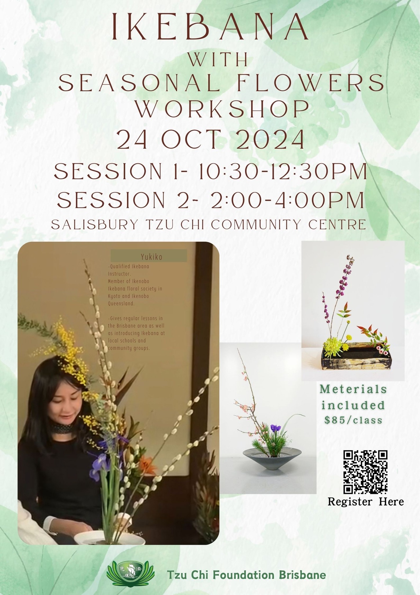 Ikebana with Seasonal Flowers Workshop 日式花道工作坊 2 sessions